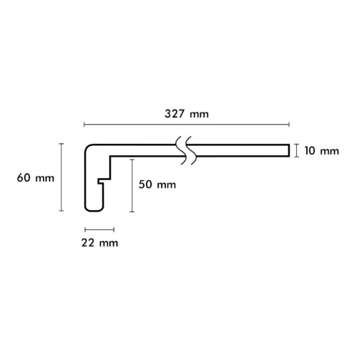 PP traptrede landhuis eiken 160 x 50 cm