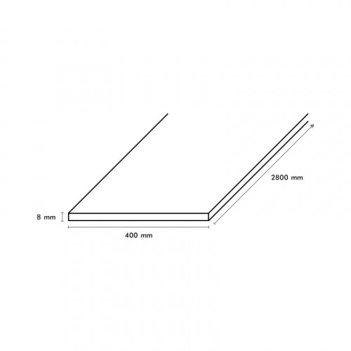Trapwang folie 40 x 280 cm RAL9010/RAL7043